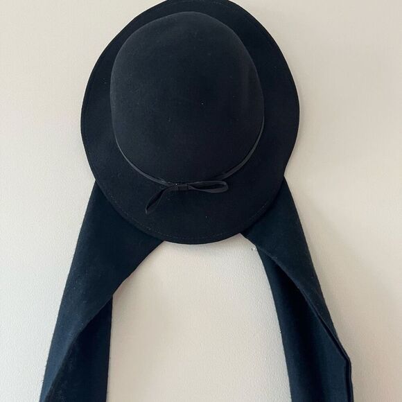 Vintage Wool Scarf-Tie Hat Black 1950’s/ 1960’s main image 4